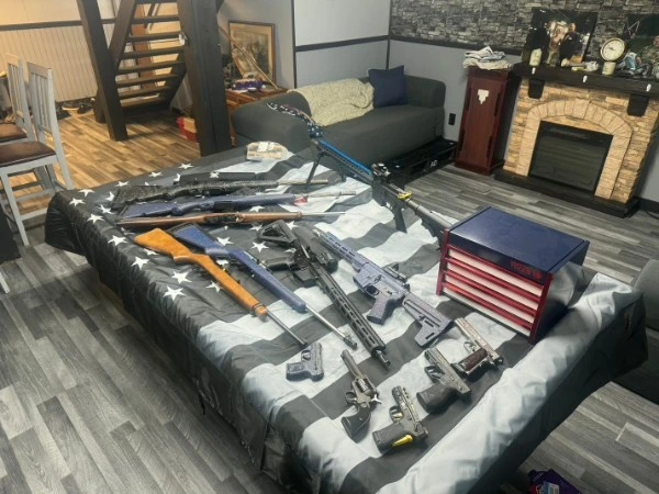 Justin’s personal firearms collection